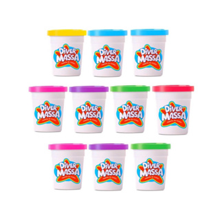 Kit 15 Potes Massinha De Modelar Colorida Diver Toys em Oferta na Shopee