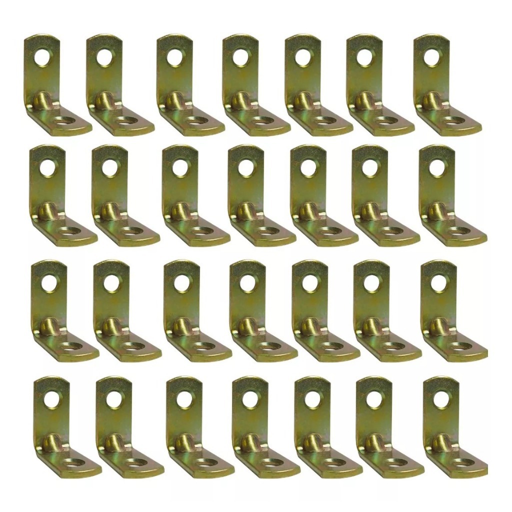 Cantoneira 10 Peças Mão Francesa Para Móveis Suporte Para Prateleira de 2cm Polegadas Bicromatizada