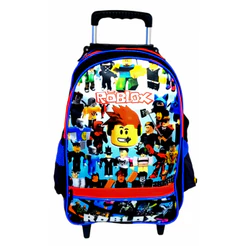 Mochila Escolar Infantil Grande Com Rodinha Roblox