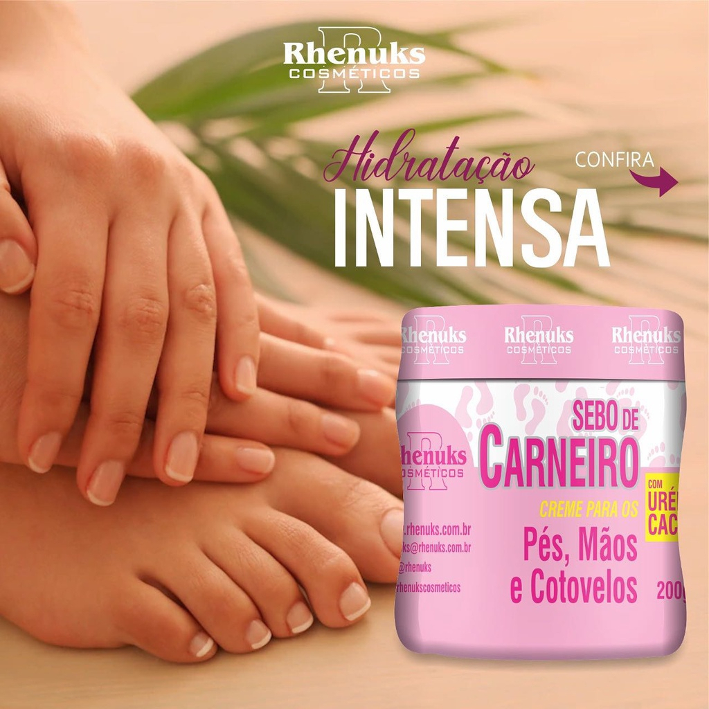 Kit para Rachadura nos Pés Gota Milagrosa + Sebo de Carneiro - Super Hidratante