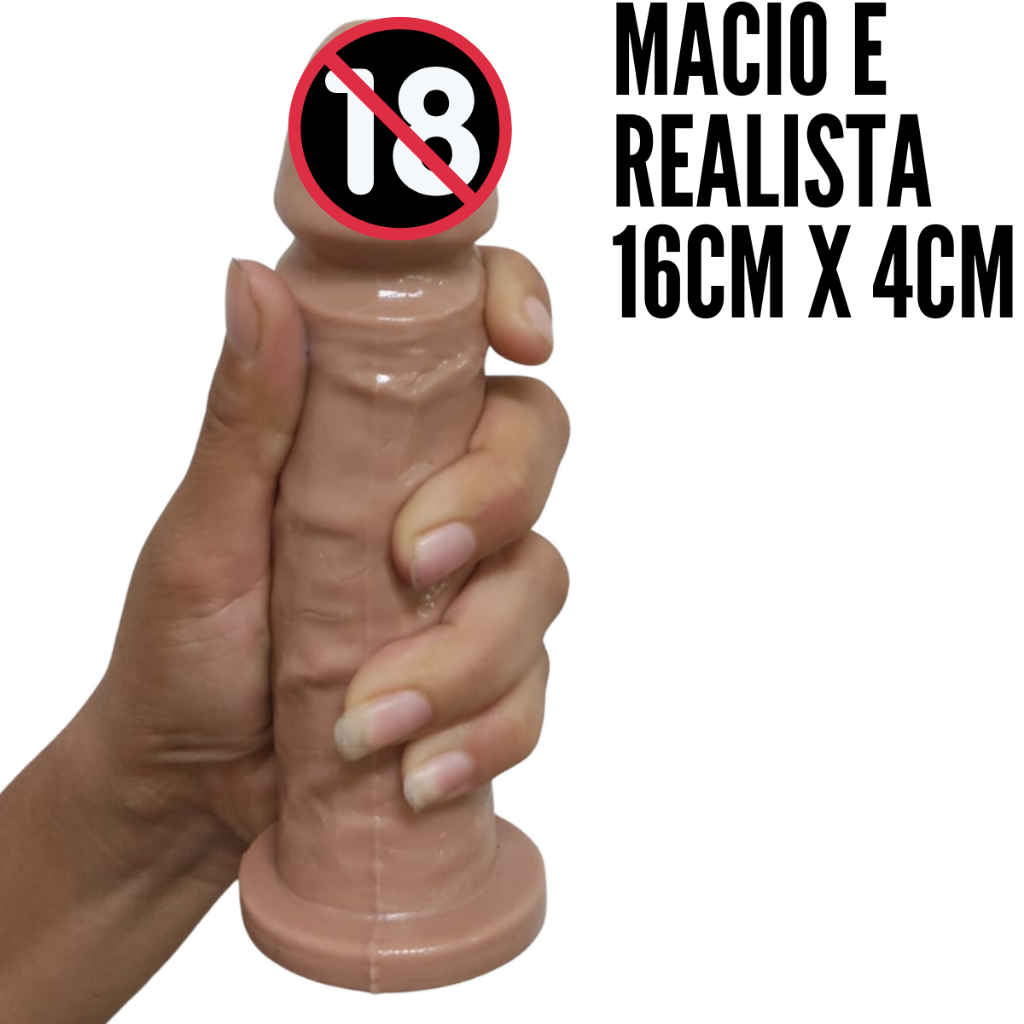 Consolo Pênis Pinto De Borracha Macio 16cm x 4cm Sex em Oferta na Shopee