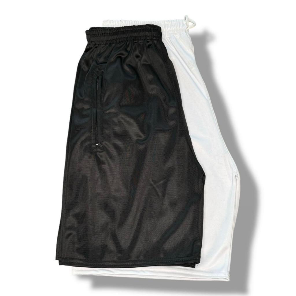 Kit / conjunto 2 bermudas Academia refletivo com zíper casual