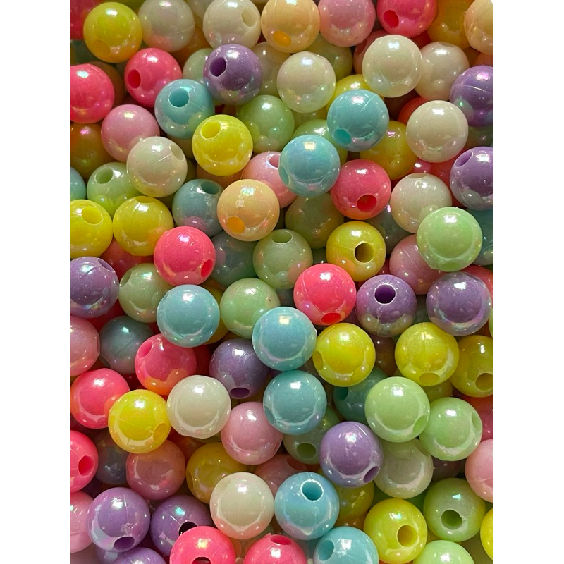 Miçanga 8mm Leitosa Irisada Artesanato 100 Unidades em Oferta na Shopee