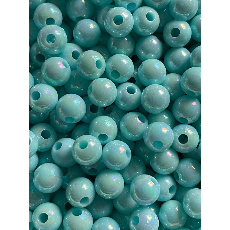 Miçanga 8mm Bola Leitosa Irisada Azul Bebê com 100 Unidades Artesanato Bolinhas em Oferta na Shopee