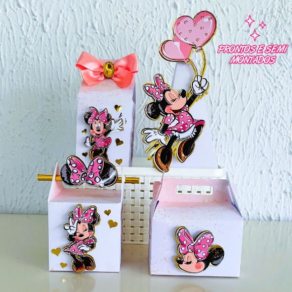 Kit Festa lembrancinha personalizada Minnie | Personalizados | lembrancinhas | festa infantil | aniversário