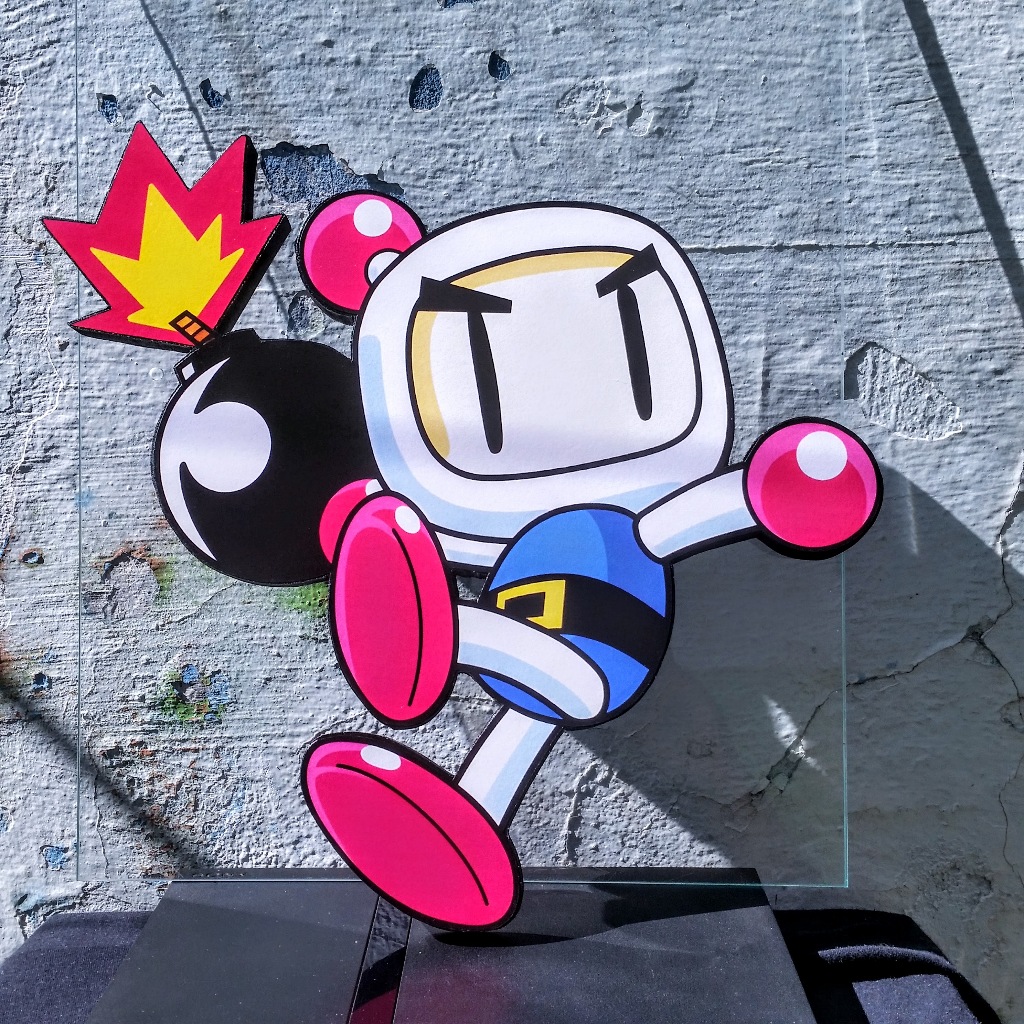 Bomberman #1  para parede em MDF 28 cm de altura por 32