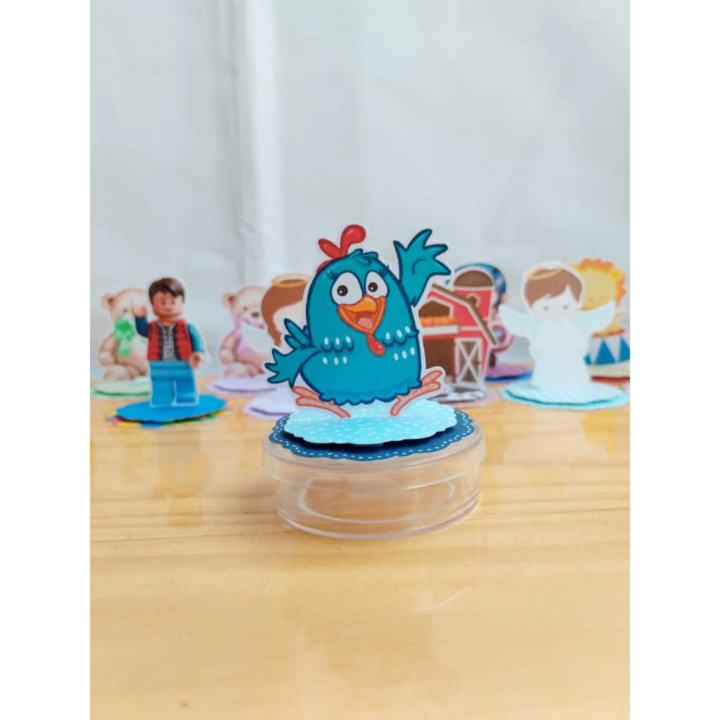 Galinha Pintadinha - Aplique 3D Em Pé 5cm Festa Infantil Lembrancinha