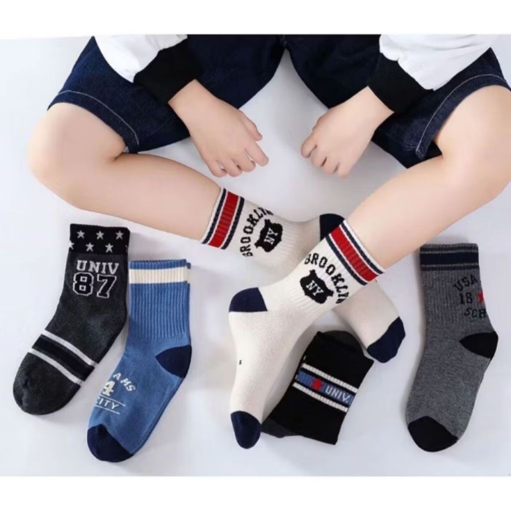 Meia Infantil Menino Cano Longo | Não Aperta | Kit 3–24 Pares