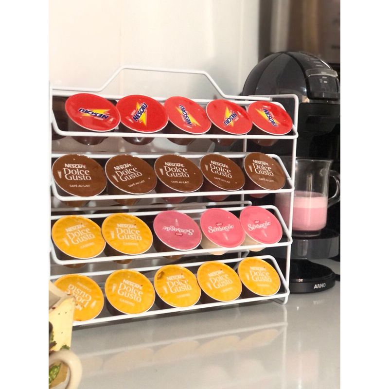 Suporte de Cápsulas Dolce Gusto Luxo Porta 40 Capsulas para Cafeteira Dolce Gusto Diversas Cores Suporte de Capsula Barato Promocao Dolce Gusto Suporte DG