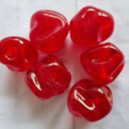 Kit C/ 3 ou 7 Unidades Firma De Murano Meteoro Vermelho Cristal