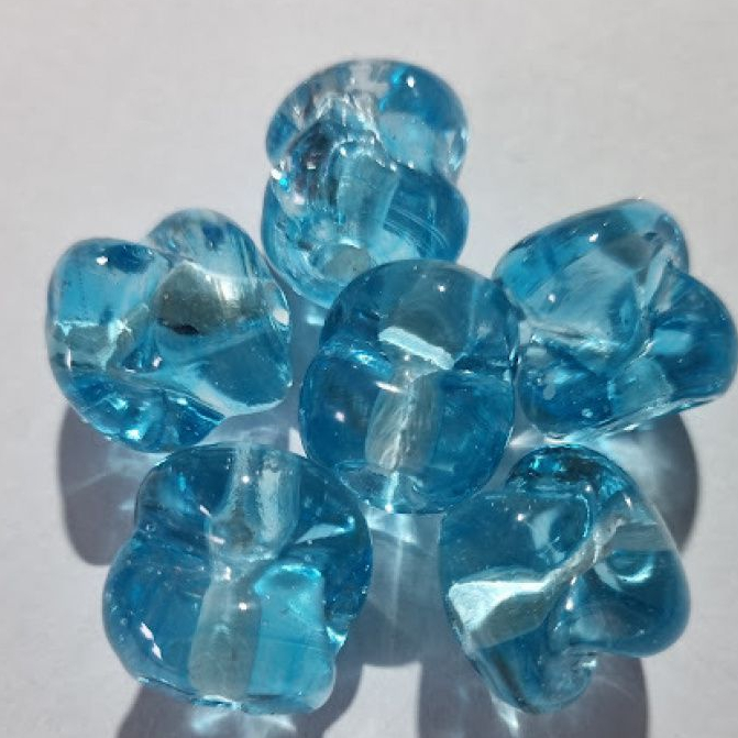 Kit C/ 3 ou 7 Unidades Firma De Murano Meteoro Azul Cristal