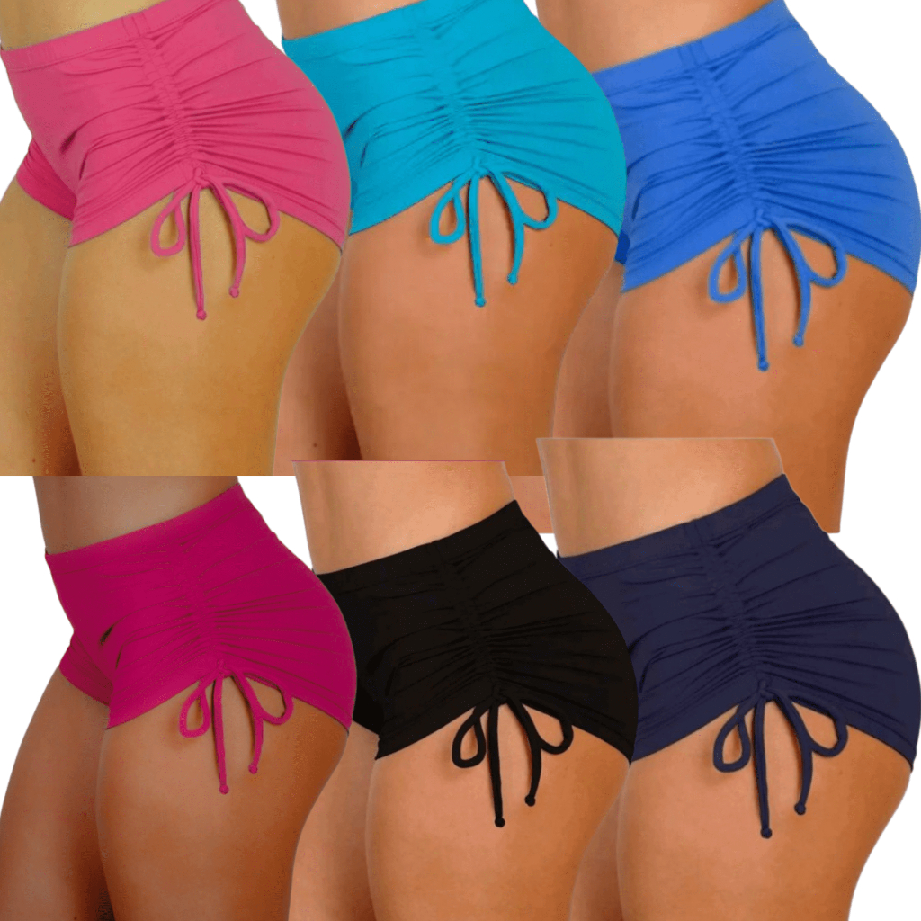 Short Suquini Short Bíquini com Ajustes na lateral Short Praia Academia Pscina Carnaval 2025 do P ai G3