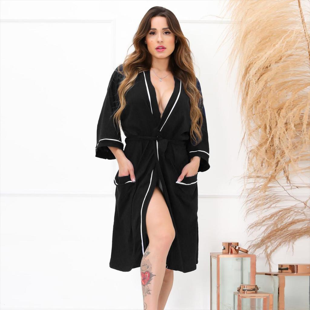 Roupão Feminino de banho em Oferta na Shopee