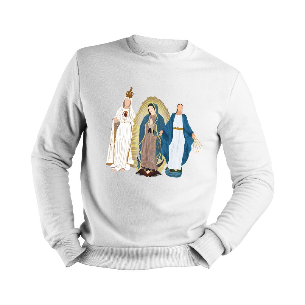 Moletom Careca Nossa Senhora de Guadalupe Nossa de Fátima Nossa Senhora das Graças Católico Unissex
