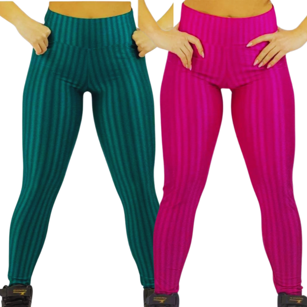 Kit 2 Calça Legging Leg Feminina 3D Fitness Leg Academia Feminino Cores Diversas em Oferta na Shopee