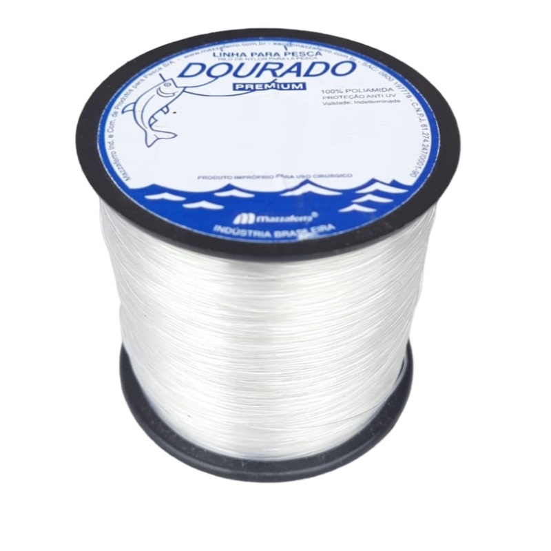 Linha Pesca Artesanato Dourado 0,35 Mm 100 Gramas 820 Metros Resistência 13,2 Lb