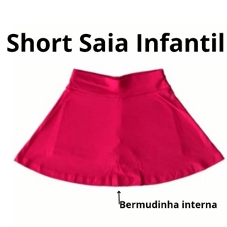 SHORT SAIA INFANTIL ESCOLAR MENINA,SHORT BERMUDINHA SAIA VERÃO UNIFORME, BERMUDA SAIA GODÊ BALLET BAILARINA em Oferta na Shopee