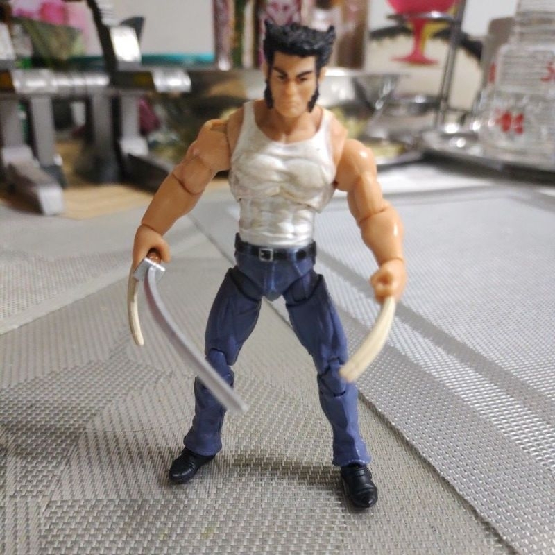 BONECO LOGAN WOLVERINE REGATA BRANCA WHITE TANK X-MEN ORIGINS HUGH JACKMAN MARVEL UNIVERSE