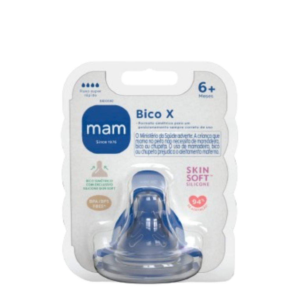 Bico Mamadeira Mam Nº X Fluxo Extra Rápido 6+meses 1 Unidade