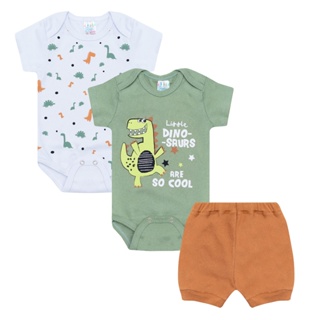 Kit body Bebê 3 peças Roupas de Bebe Conjunto Bebê Verão em Oferta na Shopee