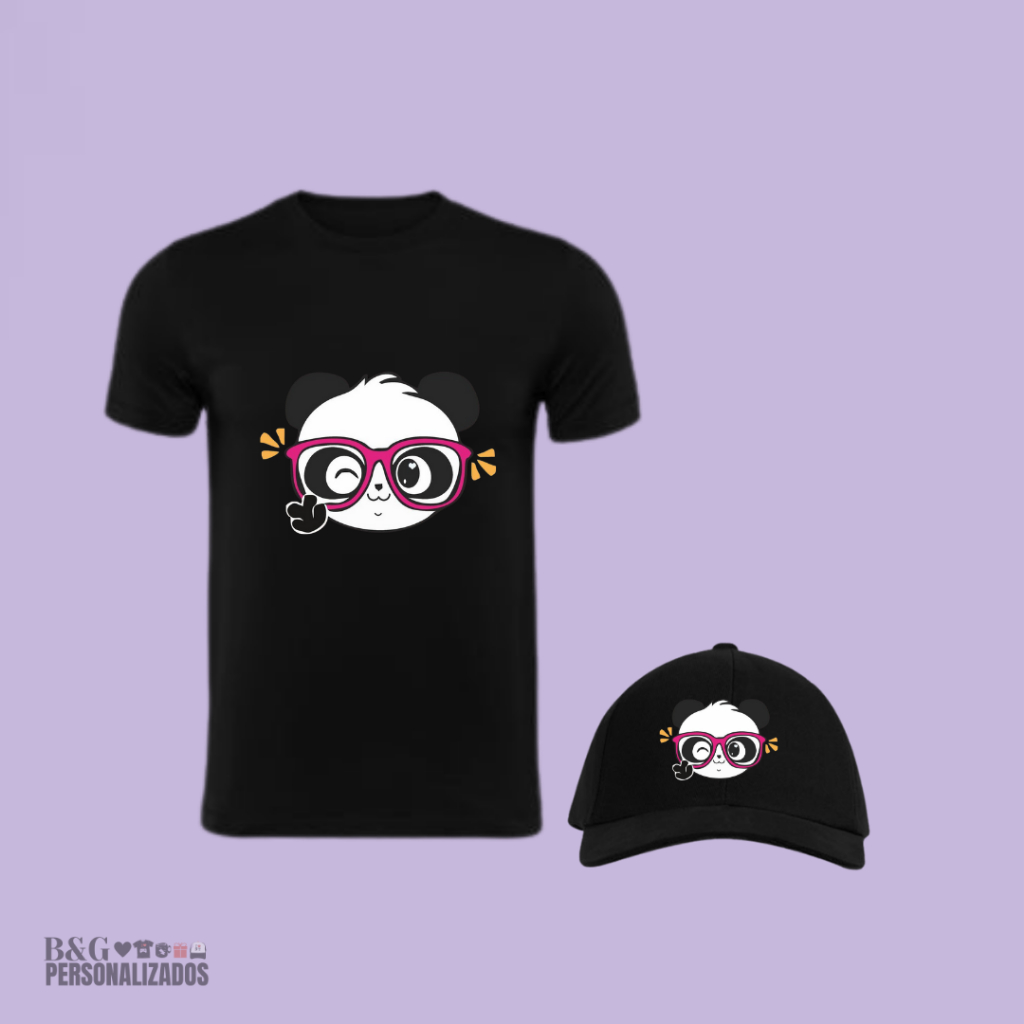 KIT Camiseta com Boné Luluca e Panda Personalizada com nome - Camiseta Rosa Luluca youtuber - bone da luluca