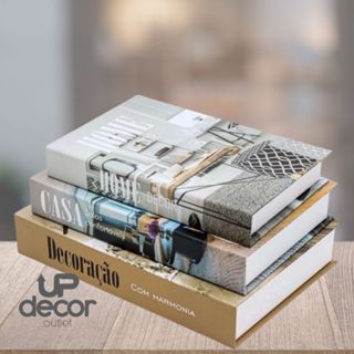 Conjunto Caixa Livro Decorativa Porta-Objetos Organizador Elegante para Sala Quarto em Oferta na Shopee