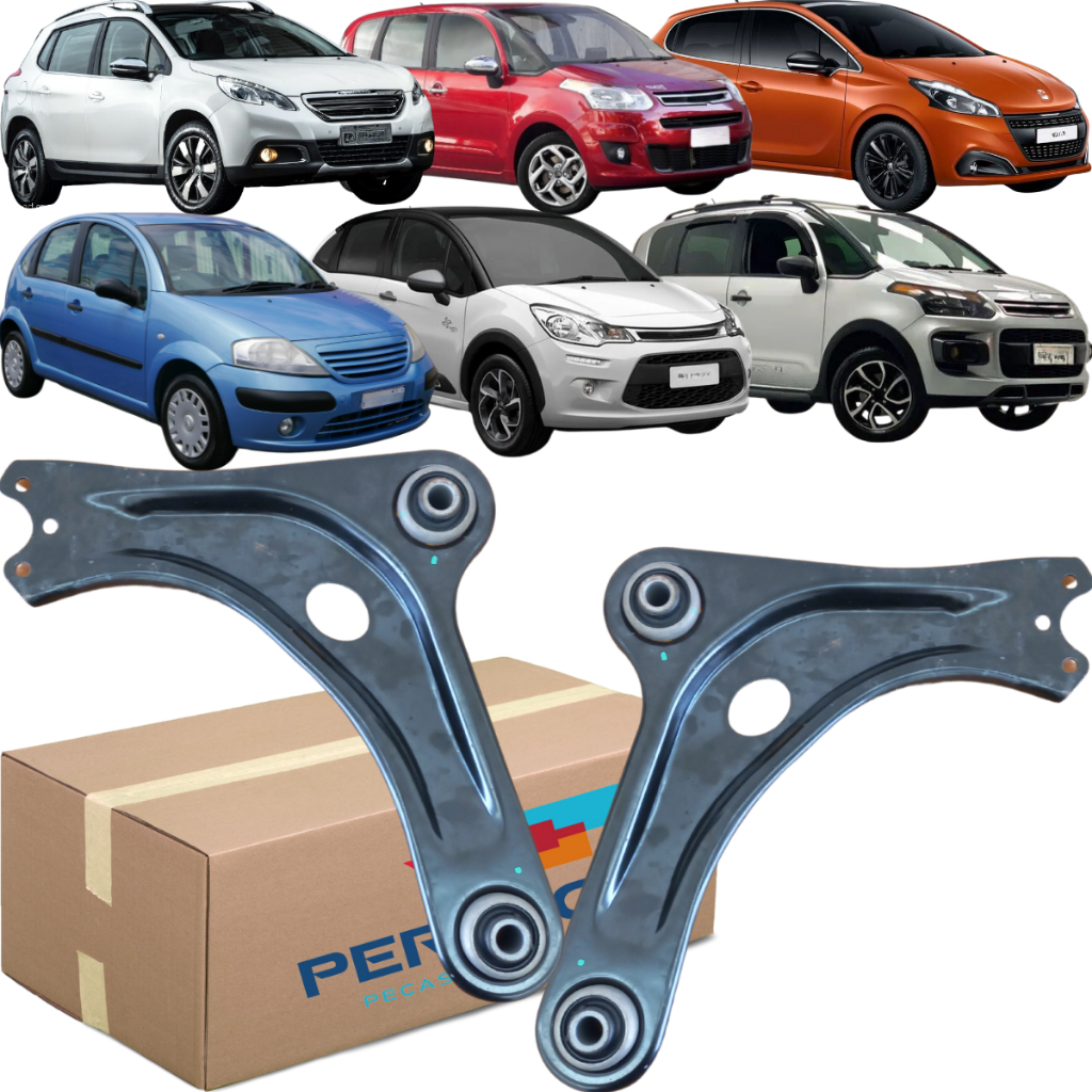 Par Bandeja Balança Dianteira Inferior Aircross C3 Perfect em Oferta na Shopee