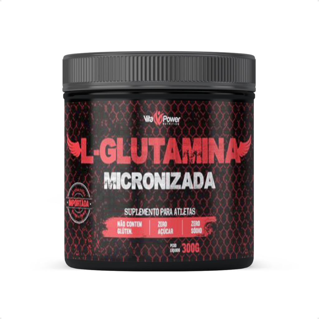 Glutamina Micronizada 300g - Vita Power Nutrition - Energia e recuperação máxima!