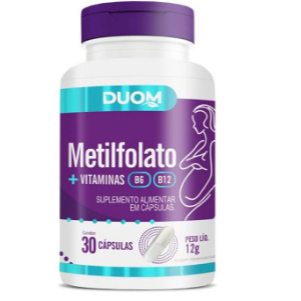 Metilfolato + Vitaminas B6 e B12 Com 30Caps - Duom