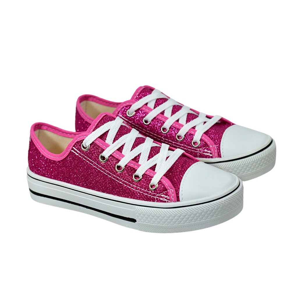 Tênis Infantil Menina Star Casual Com Brilho Lançamento