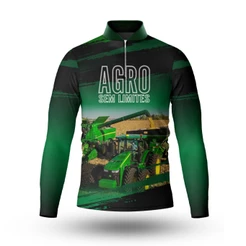 Camisa Camiseta Agro Infantil Agricultura Proteção Uv50+