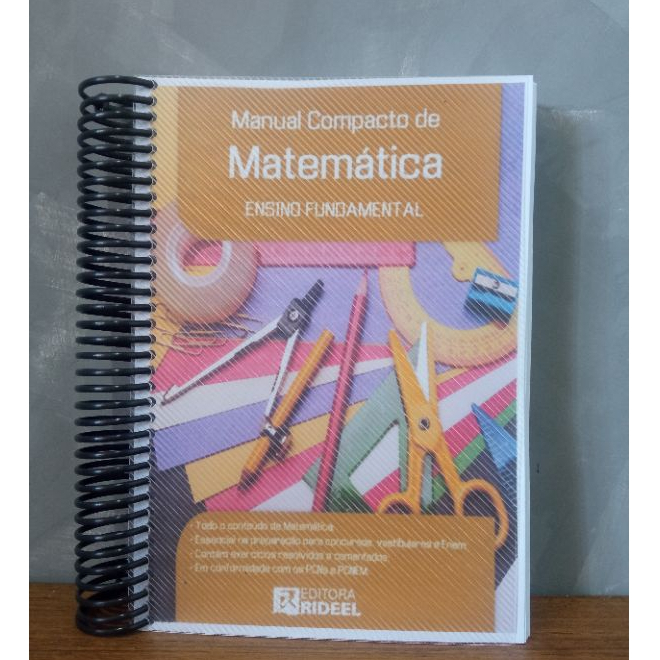 Manual compacto de Matemática Ensino Fundamental, Tamanho A5, Formato Livreto