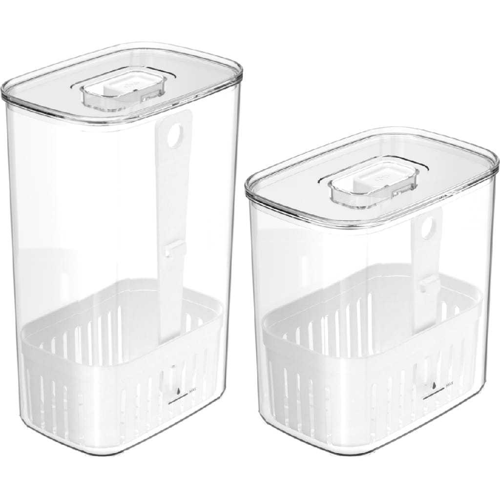 Kit 2 Organizadores De Geladeira Porta Tempero Clear  Fresh OU KITTEMP em Oferta na Shopee