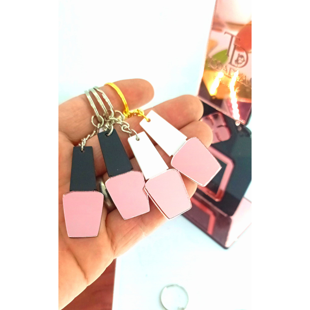 Kit 10/30/50 Chaveiro Esmalte em acrilico mimo/lembrancinha Design de unhas esmaltaria em Oferta na Shopee