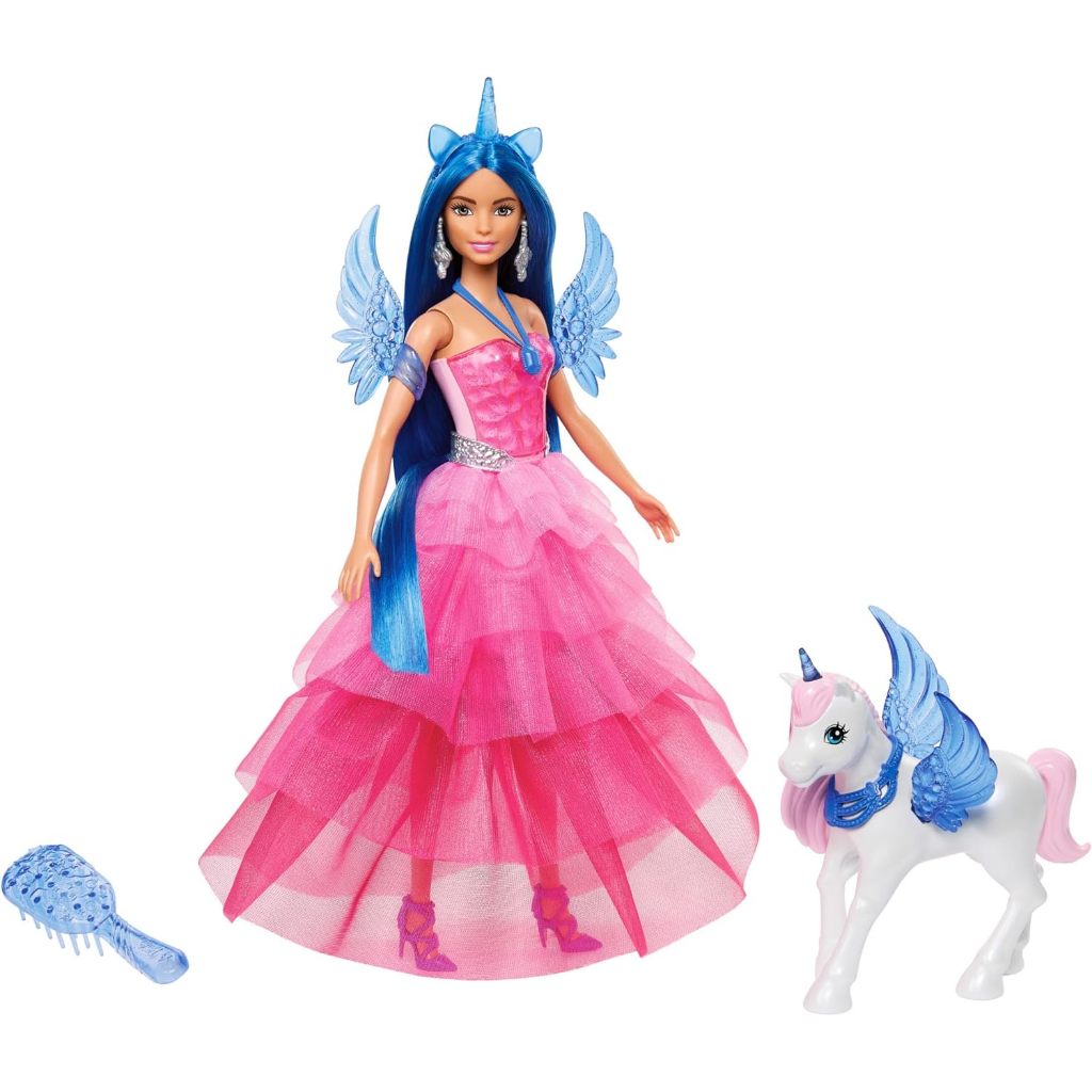Boneca Barbie Fantasy Edição Especial Safira com Unicórnio - Mattel em Oferta na Shopee