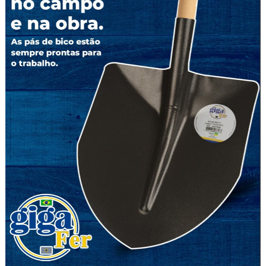 Pá De Bico N°3  Com Cabo De Madeira Terminal  Y Cabo 71cm