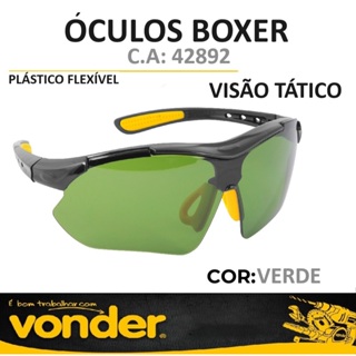 Óculos de Proteção Para Segurança do Trabalho Epi Boxer Visão Tático Verde CA: 42892 - Vonder em Oferta na Shopee