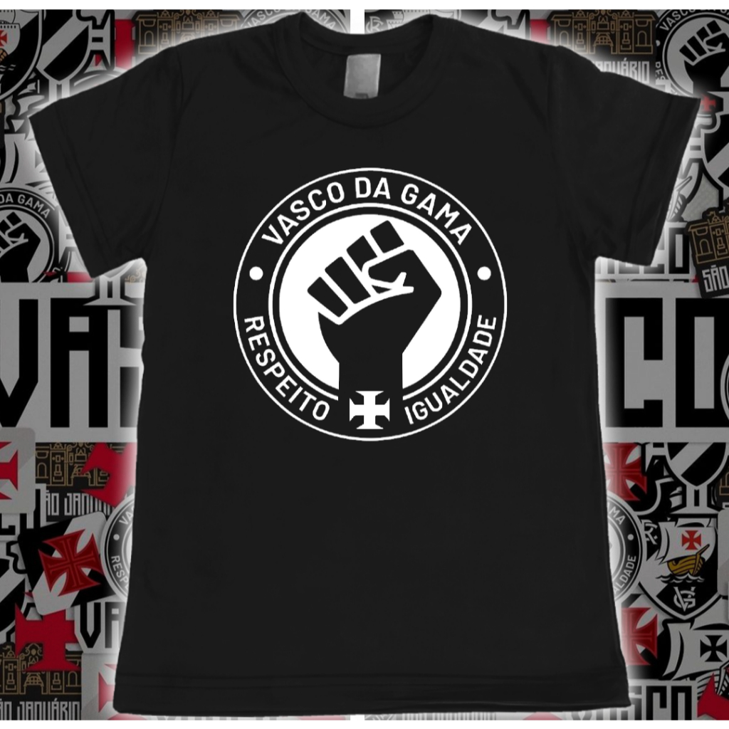 Camiseta Vasco da Gama / Respeito e Igualdade / babylook / Camiseta de time / 100% Algodão
