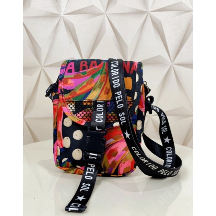 Bolsa Unissex Colorida Estampada Shoulder Bag Lançamento Verão