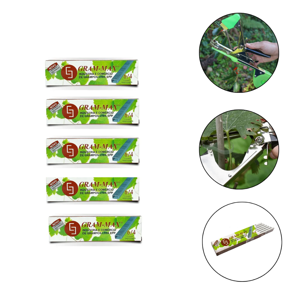 Kit Grampo Gram max 6/4  para alceador 5 caixas 24.000 Unidades