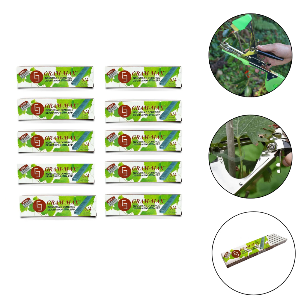 Kit Grampo Gram max 6/4  para alceador 10  caixas 48.000 Unidades