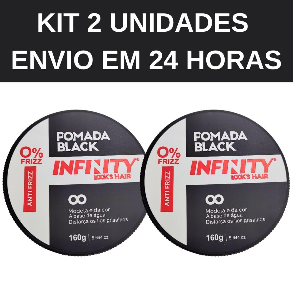 Kit 2 Pomadas Cera Black Infinity Preta 160g Disfarça Grisalho - Envio em 24 Horas em Oferta na Shopee