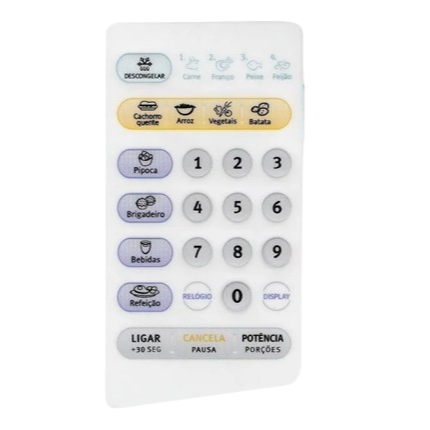TECLADO MEMBRANA MICROONDAS  ME 18 S FLAT LADO DIREITO