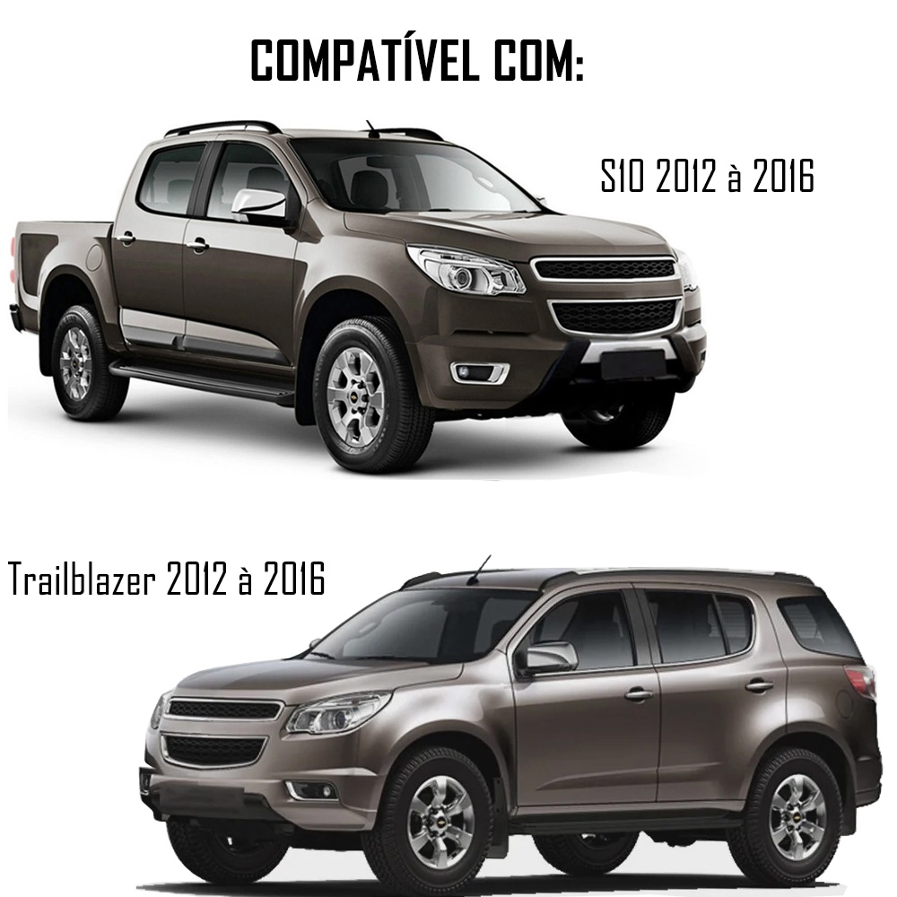 Moldura de Painel 1 e 2 Din S10 Trailblazer 2012 2013 2014 2015 Cinza — imagem 2 de 2