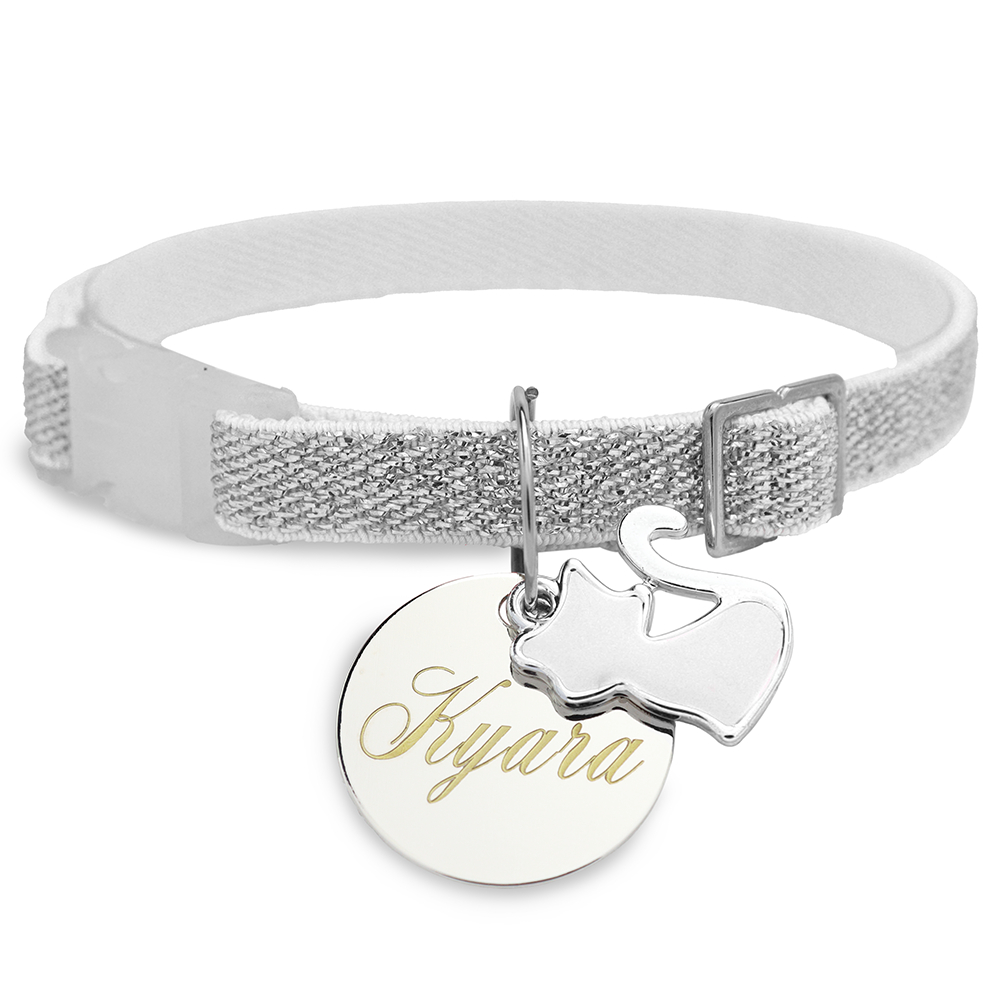 Coleira para Gato Yoo Pets Regulável Elástica com Identificação Nome e Telefone em Oferta na Shopee