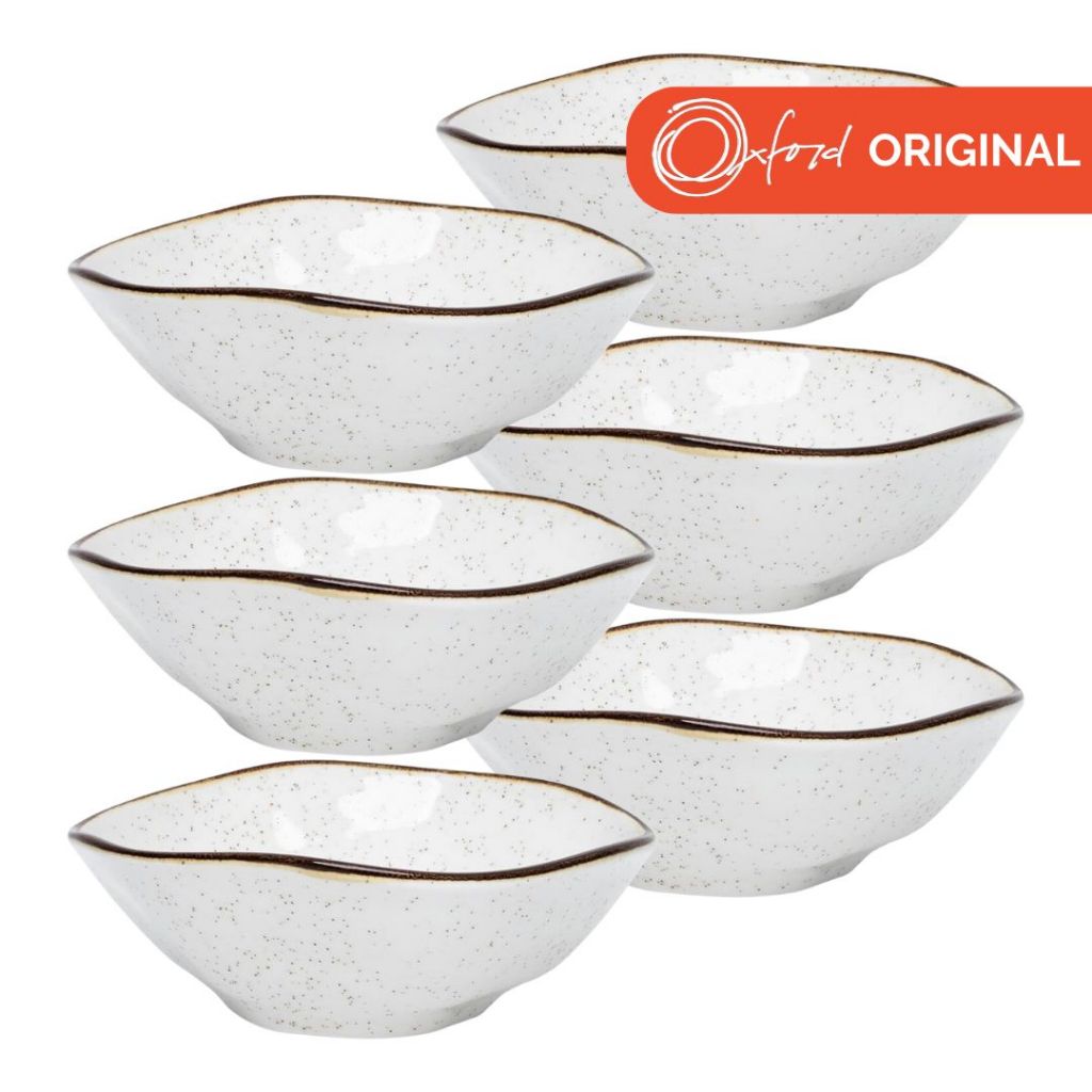 Cj 06 Tigelas 500ml em Porcelana Ryo Maresia Oxford Original