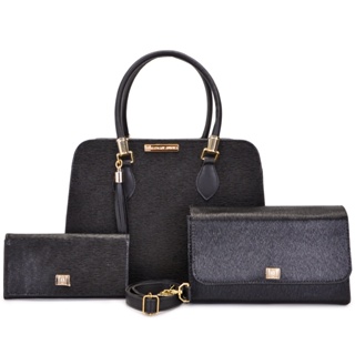 Bolsa Feminina Tote Angike Casual Média + Bolsa Tranversal Balada Festa + Carteira em Oferta na Shopee