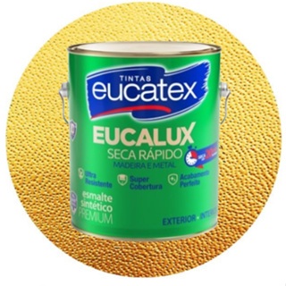 Tinta esmalte Sintético Cor Ouro  Brilhante Seca Rápido 900Ml - Eucatex em Oferta na Shopee