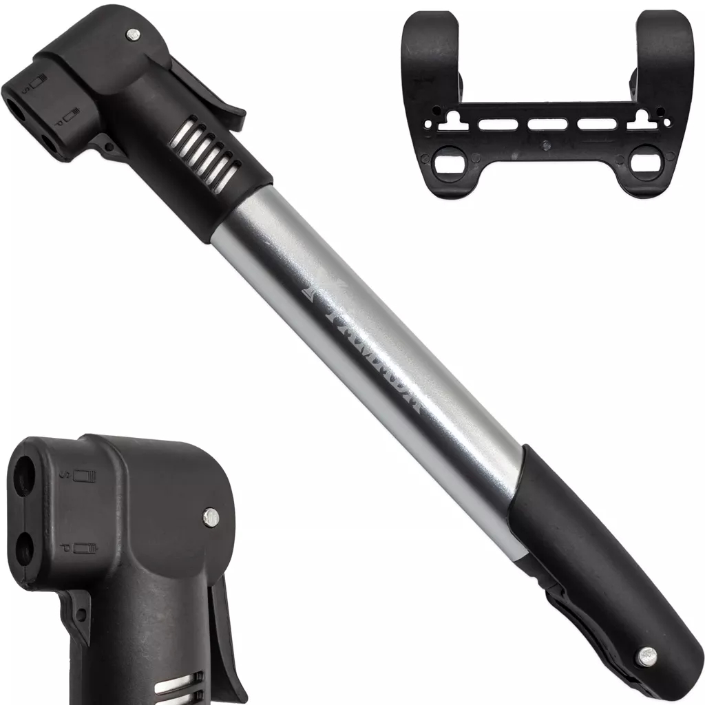 Bomba De Ar Yamada Cor Prateado Bike Bicicleta MTB Mountain Bike Bico Fino Grosso Presta Schrader em Oferta na Shopee