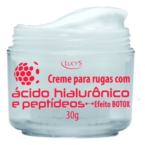 Antirugas Efeito Botox Creme Rosto Ácido Hialurônico e Peptídeos -30g